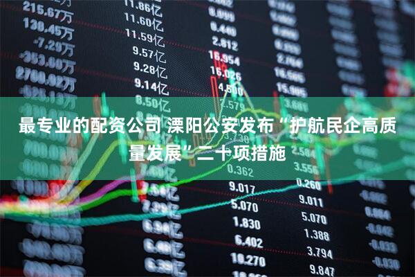最专业的配资公司 溧阳公安发布“护航民企高质量发展”二十项措施
